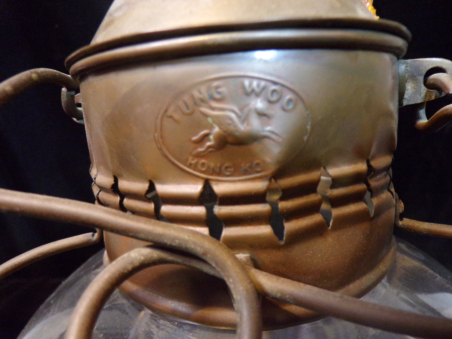 Tung Woo Onion Lantern – Hong Kong – Mid-20th Century Maritime Oil Lamp