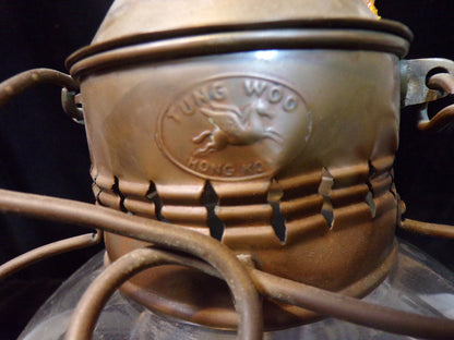Tung Woo Onion Lantern – Hong Kong – Mid-20th Century Maritime Oil Lamp