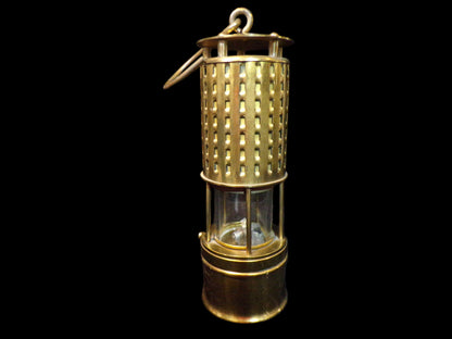 Koehler Brass Miner’s Safety Lamp – Marlboro, Mass. USA - Annapolis Maritime Antiques