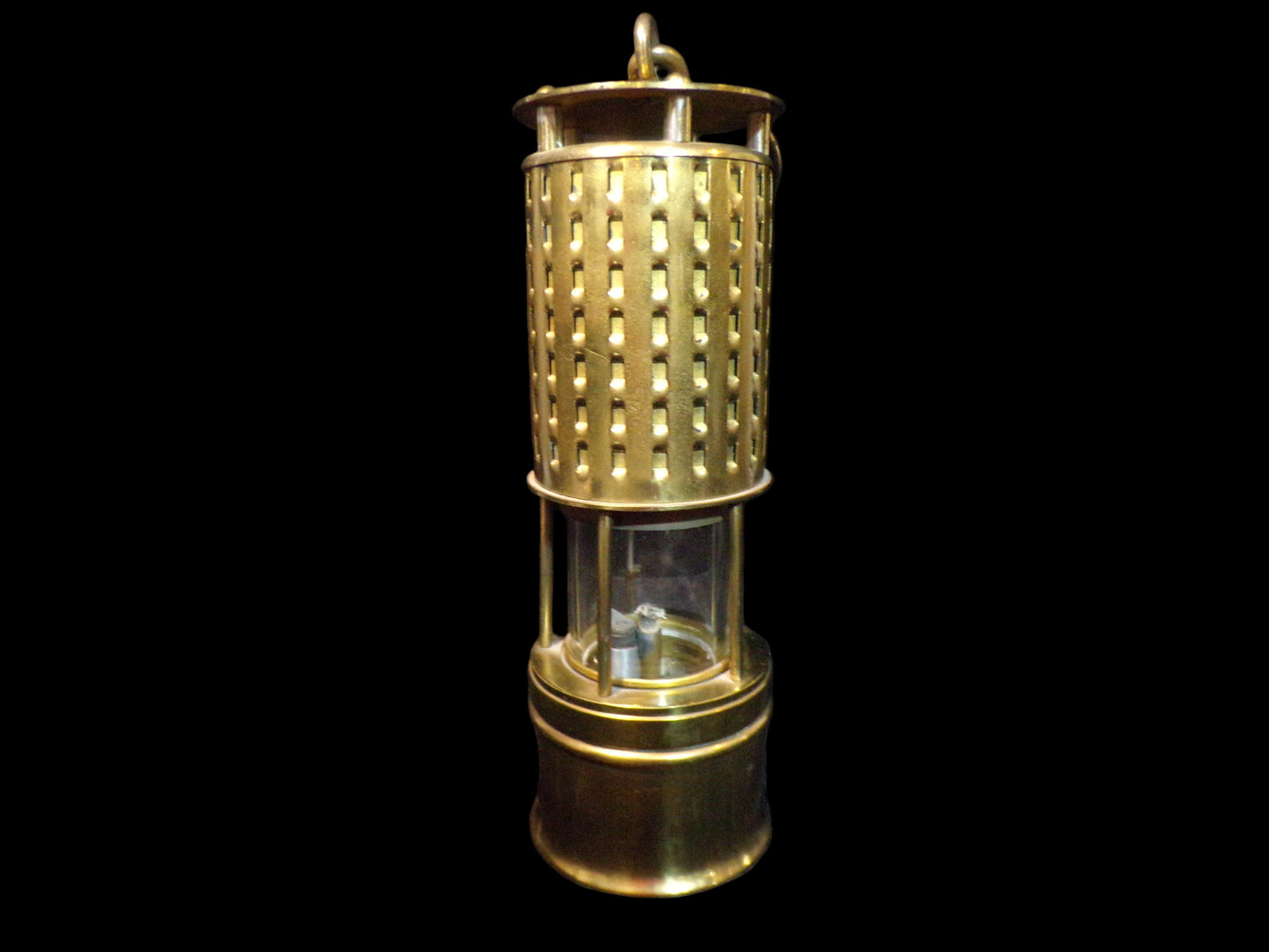 Koehler Brass Miner’s Safety Lamp – Marlboro, Mass. USA - Annapolis Maritime Antiques
