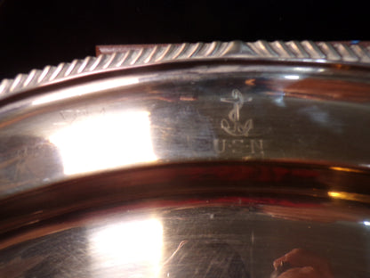 U.S. Navy Silver Serving Platter – International Silver Co.