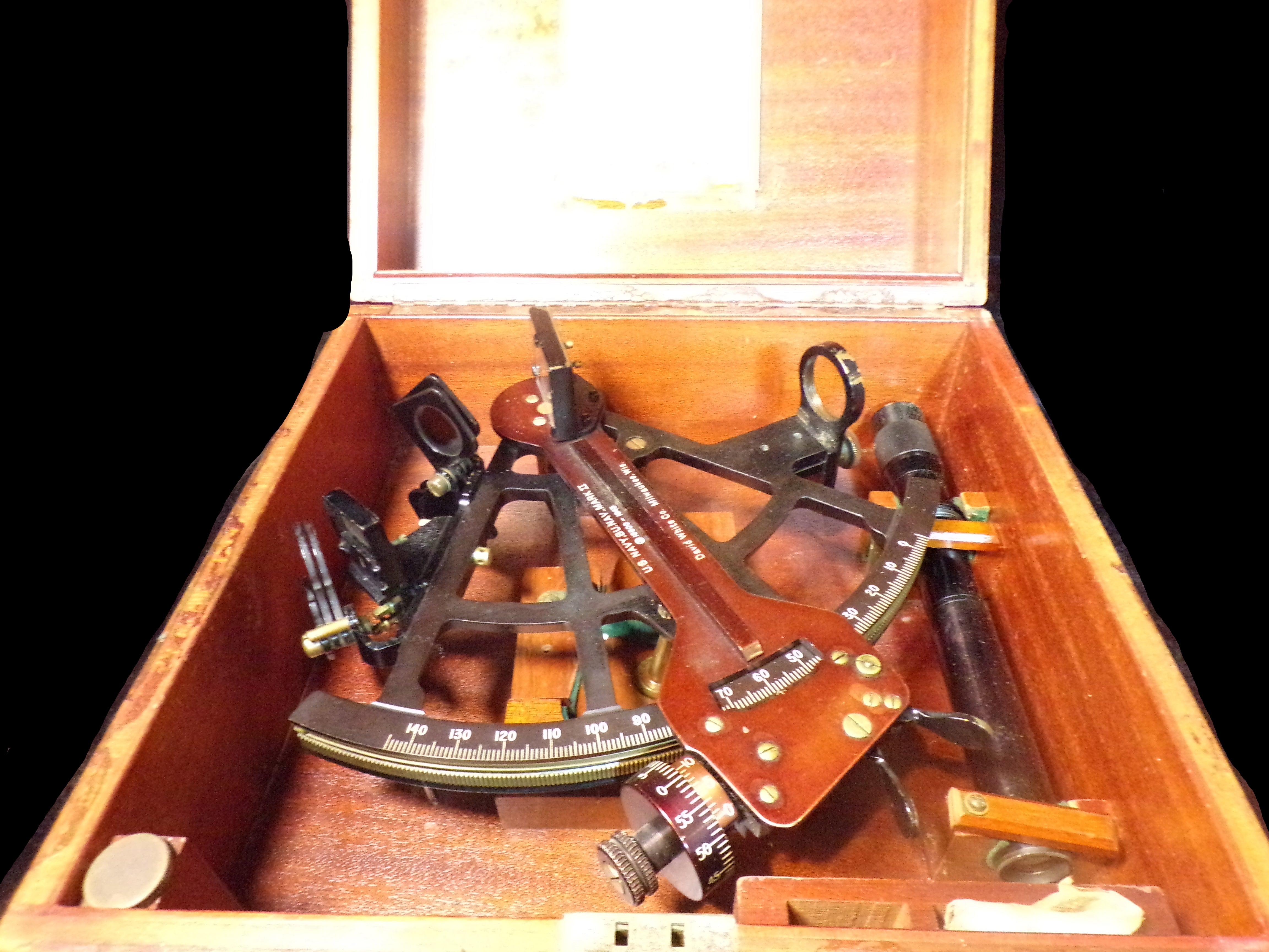 WWII U.S. Navy Mark II Sextant – Pioneer Instrument Co. 1941, With