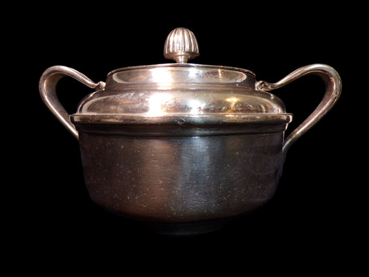 U.S. Navy Reed & Barton Silverplate Serving Bowl with Lid – Marked U.S.N. #3610