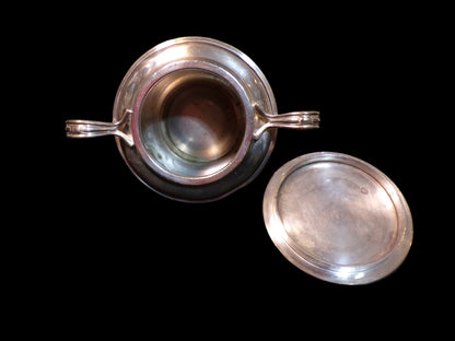 U.S. Navy Reed & Barton Silverplate Serving Bowl with Lid – Marked U.S.N. #3610