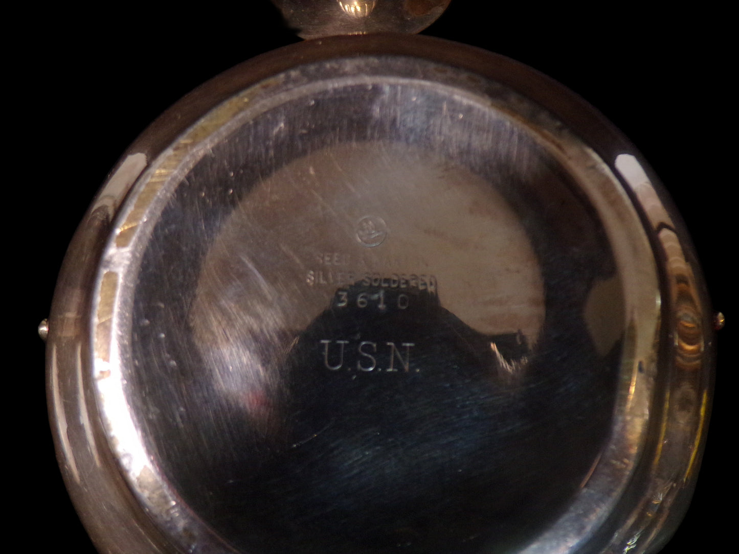 U.S. Navy Reed & Barton Silverplate Serving Bowl with Lid – Marked U.S.N. #3610