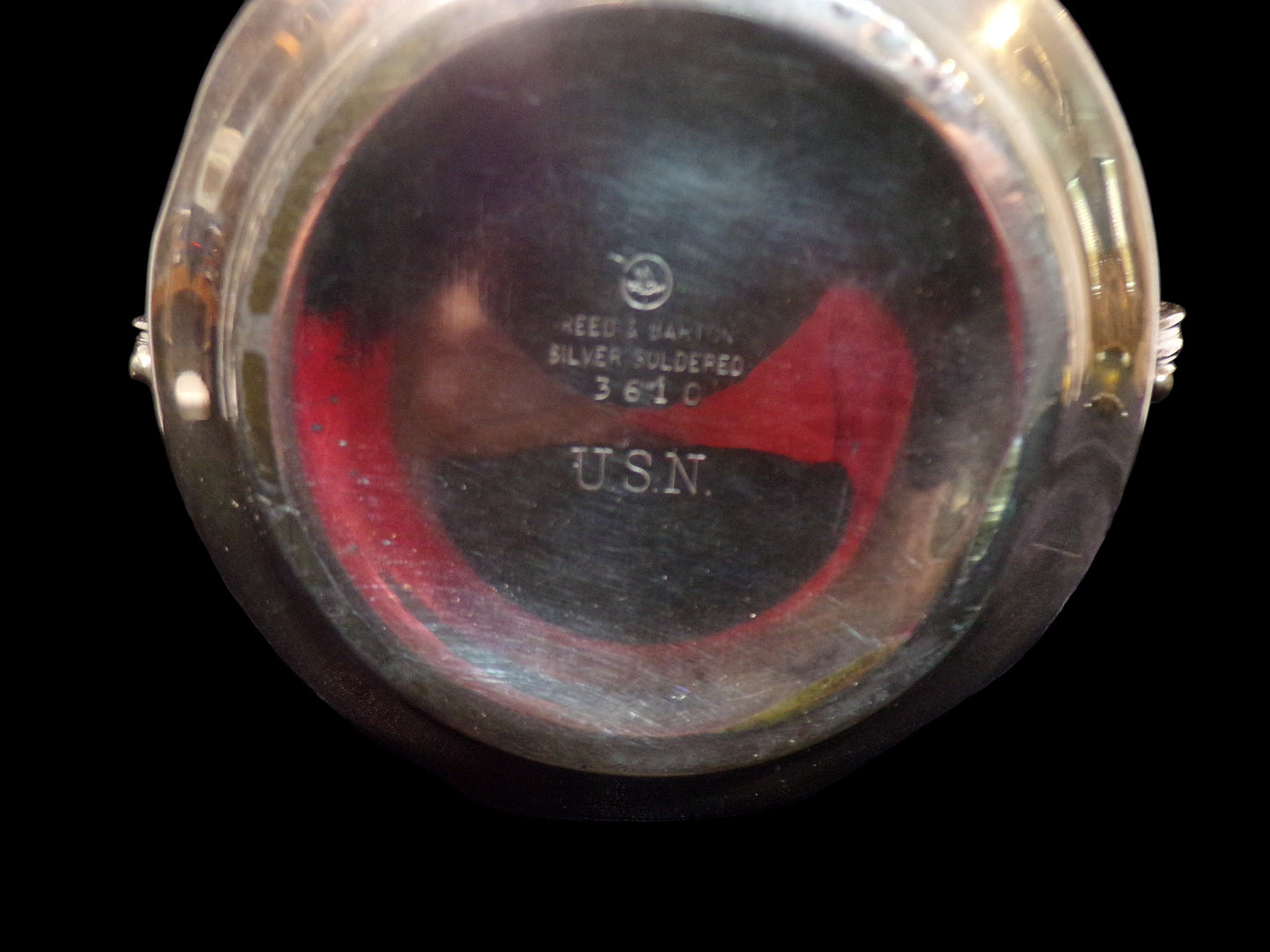 U.S. Navy Reed & Barton Silverplate Serving Bowl with Lid – Marked U.S.N. #3610