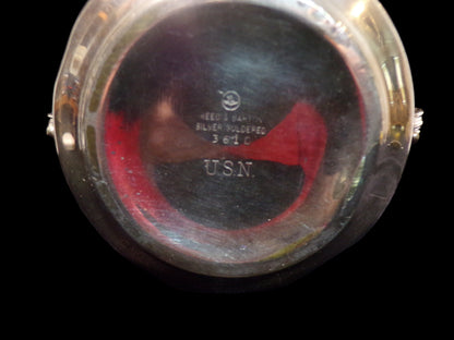U.S. Navy Reed & Barton Silverplate Serving Bowl with Lid – Marked U.S.N. #3610