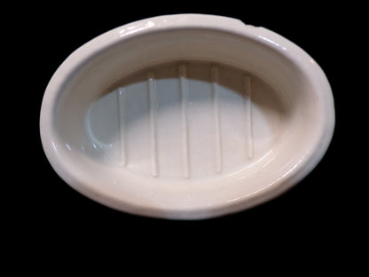 U.S. Navy Ceramic Soap Dish – Marked “U.S.N.” Military Issued – WWII Era - Annapolis Maritime Antiques