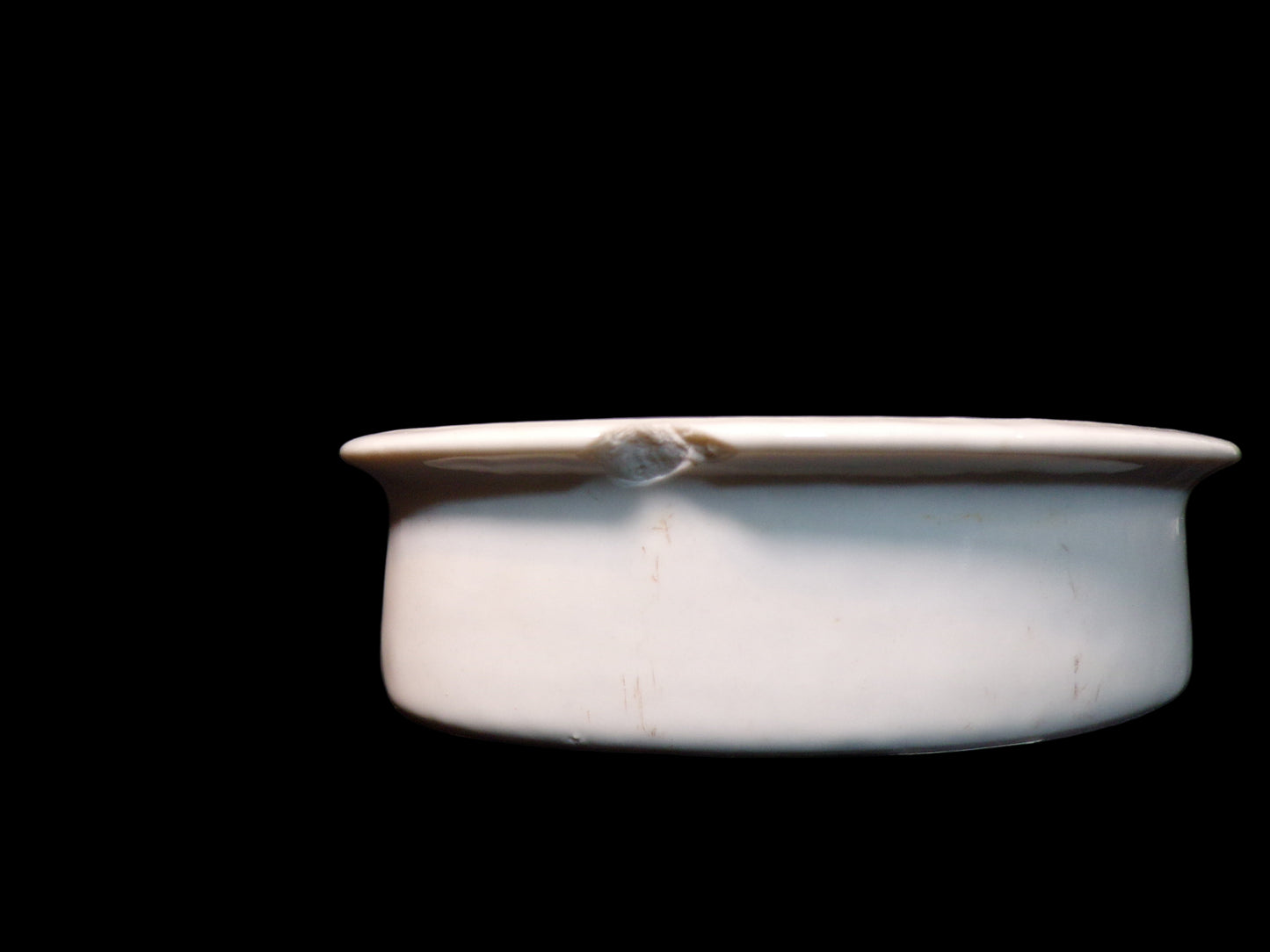 U.S. Navy Ceramic Soap Dish – Marked “U.S.N.” Military Issued – WWII Era - Annapolis Maritime Antiques