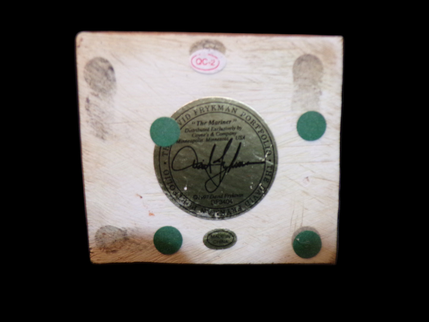 1997 David Frykman "The Mariner" Hand-Carved Wooden Sailor Figurine – Nautical Decor