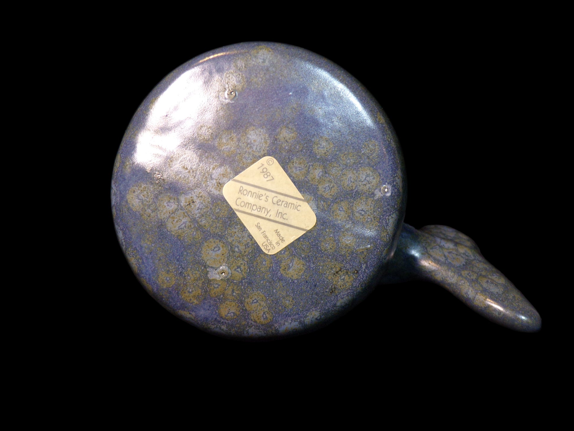 1987 Ronnie’s Ceramic Whale Tail Mug – San Francisco, USA - Annapolis Maritime Antiques