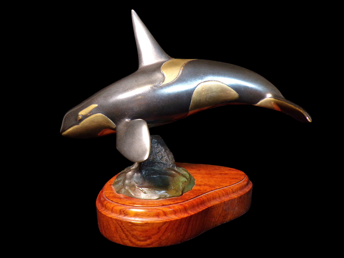 Limited Edition Randy Puckett Bronze Orca Sculpture (1985)