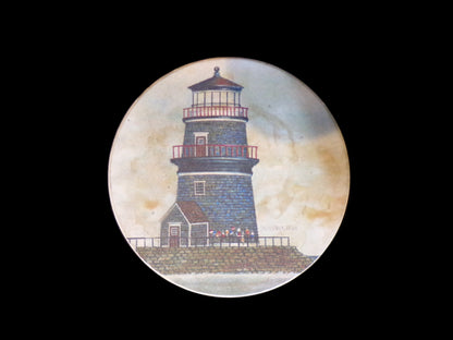 Set of 4 David Carter Brown Lighthouse Nautical Coasters – Cork Backed - Annapolis Maritime Antiques