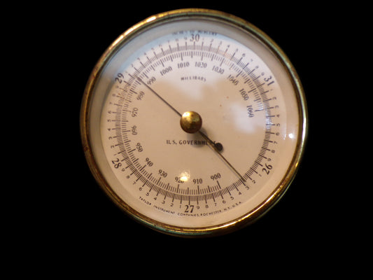 U.S. Navy Aneroid Barometer – Taylor Instrument Companies – Bureau of Ships - Annapolis Maritime Antiques