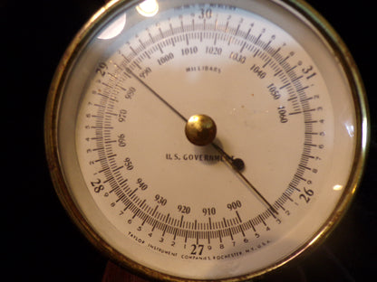 U.S. Navy Aneroid Barometer – Taylor Instrument Companies – Bureau of Ships - Annapolis Maritime Antiques
