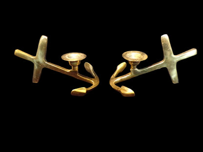 Anchor Candle Holders - Annapolis Maritime Antiques