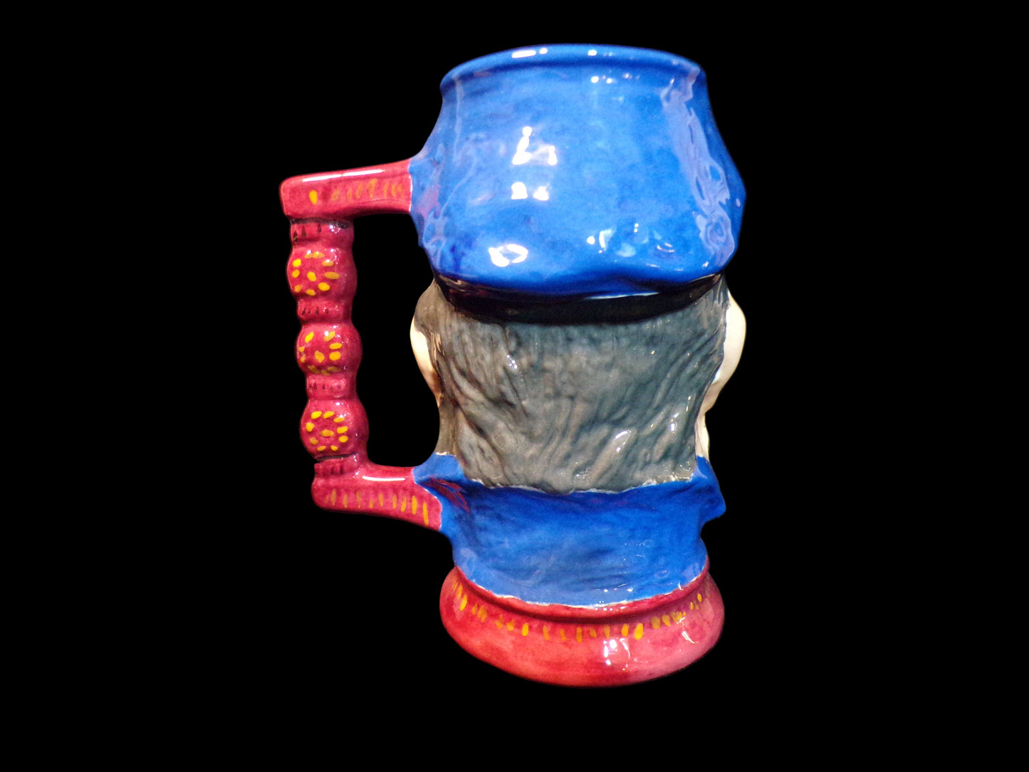 Sea Captain Character Mug – Hand-Painted Ceramic with Pipe – Marked NAH 87 - Annapolis Maritime Antiques
