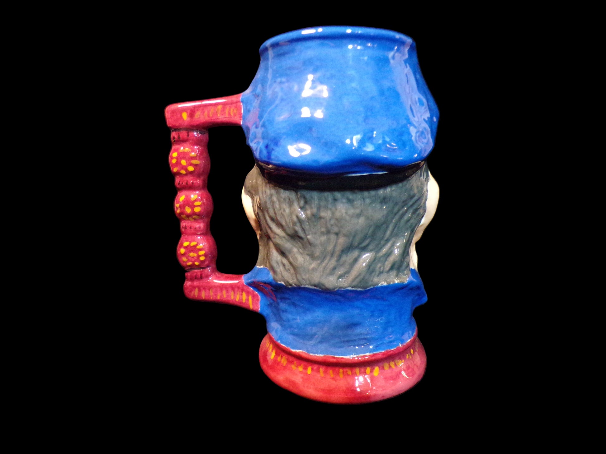 Sea Captain Character Mug – Hand-Painted Ceramic with Pipe – Marked NAH 87 - Annapolis Maritime Antiques