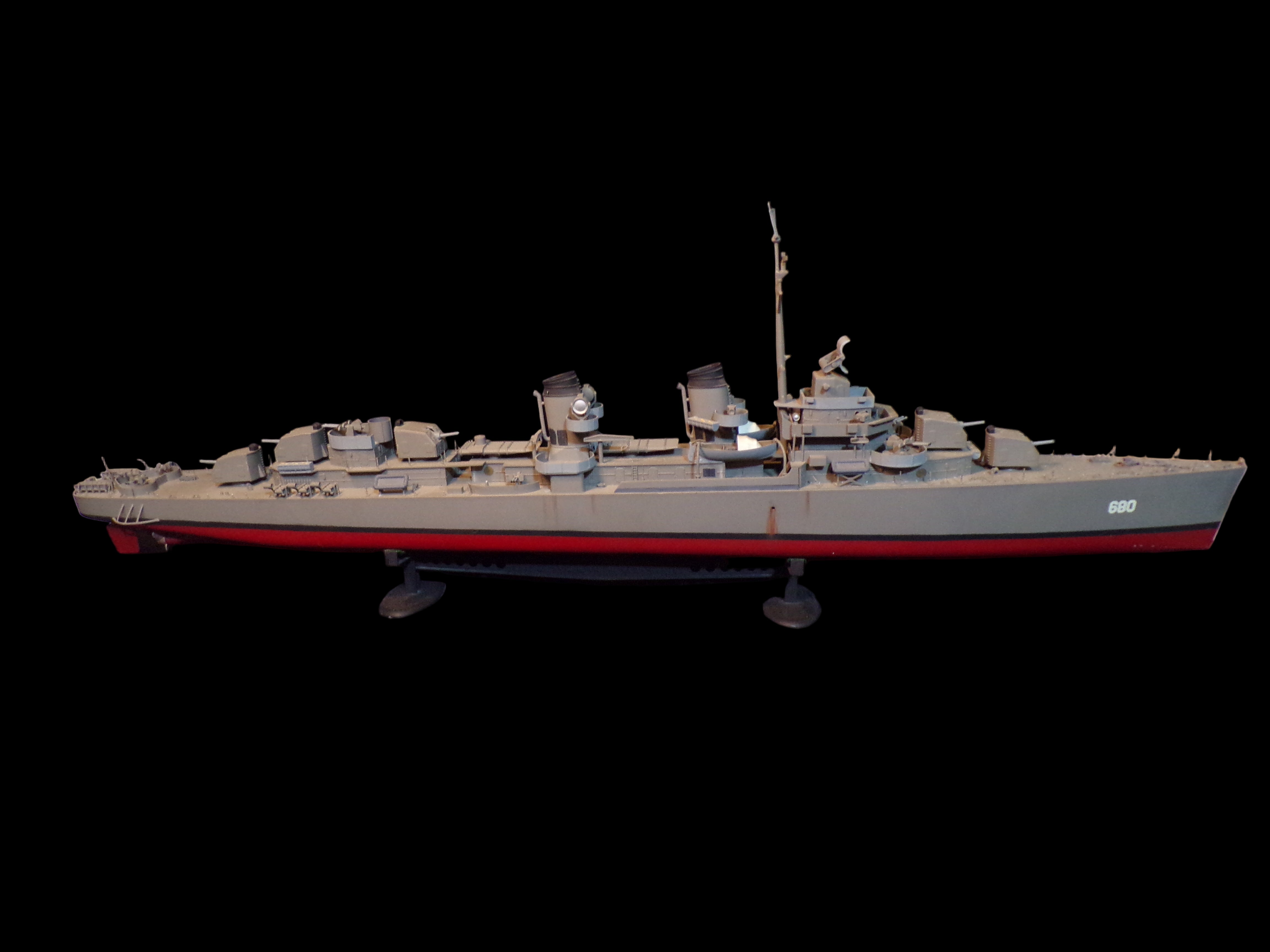 USS Melvin DD-680 Fletcher-Class Destroyer Scale Model – WWII Naval Co ...