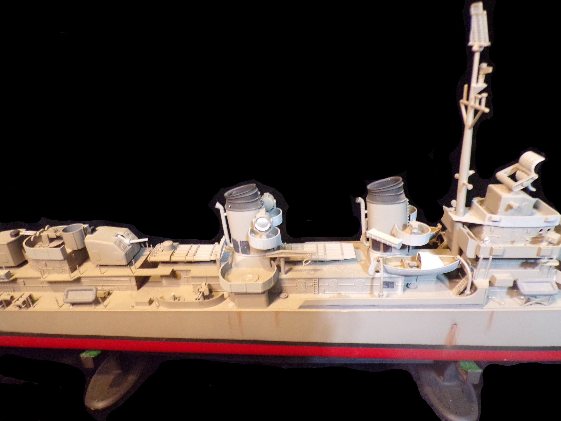 USS Melvin DD-680 Fletcher-Class Destroyer Scale Model – WWII Naval Collectible - Annapolis Maritime Antiques