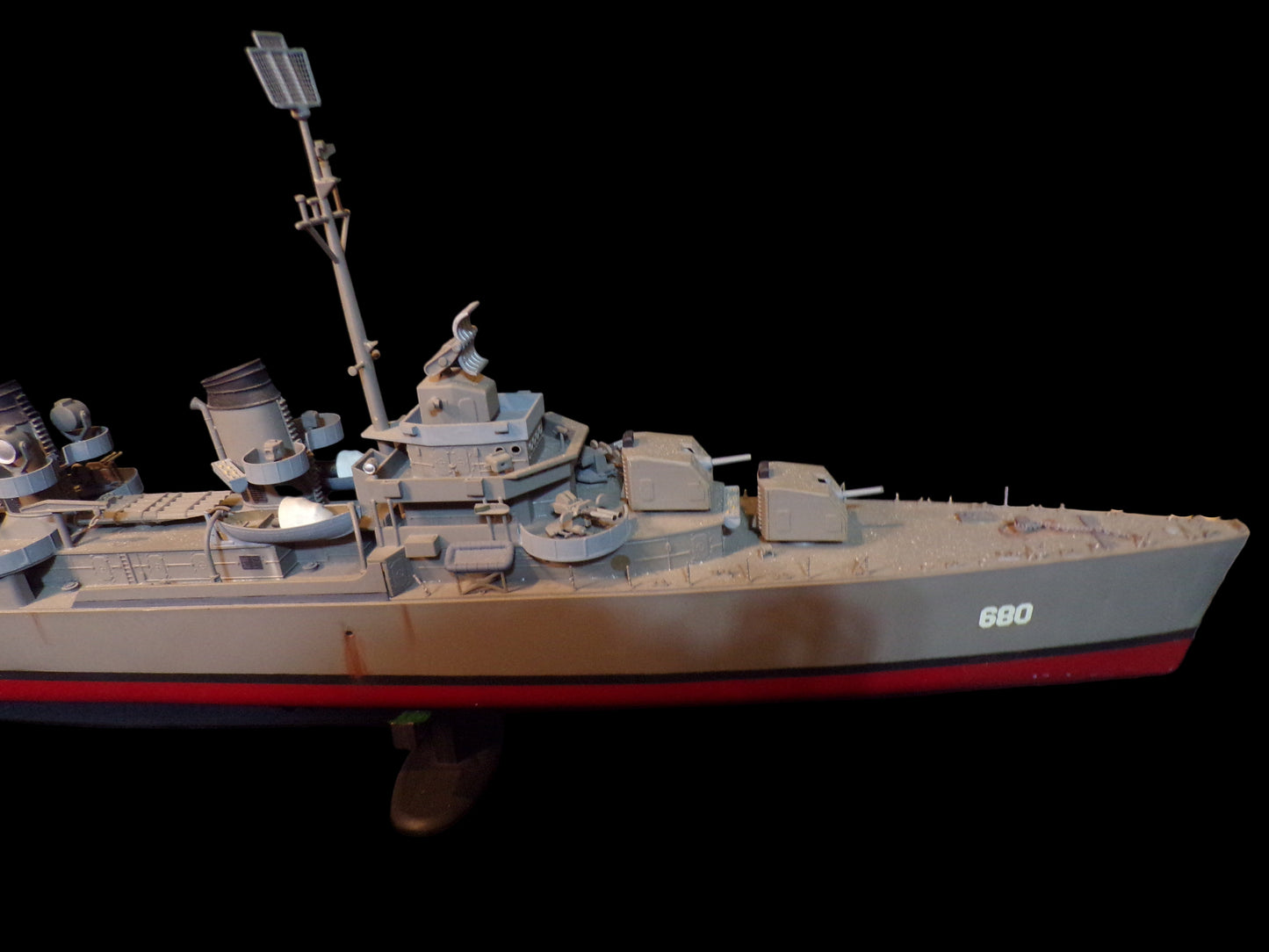 USS Melvin DD-680 Fletcher-Class Destroyer Scale Model – WWII Naval Collectible - Annapolis Maritime Antiques