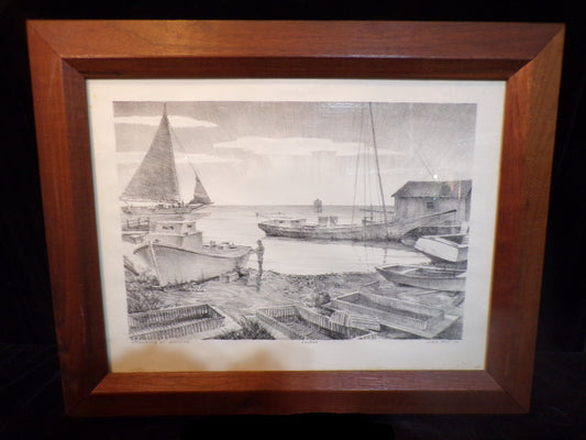 Framed Lithograph – "Morning at Winona" by John Hall (1974) – Signed & Numbered