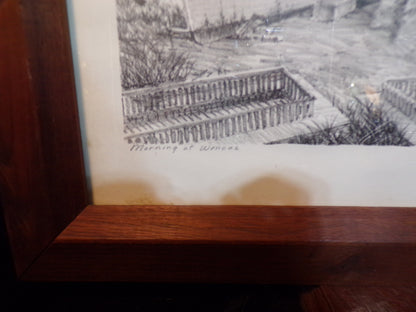 Framed Lithograph – "Morning at Winona" by John Hall (1974) – Signed & Numbered