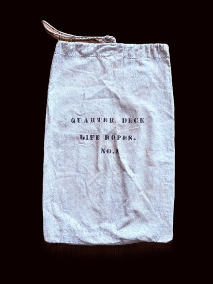 Vintage Ship Quarter Deck Life Ropes Bag - Annapolis Maritime Antiques