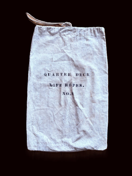 Vintage Ship Quarter Deck Life Ropes Bag - Annapolis Maritime Antiques