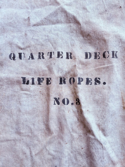 Vintage Ship Quarter Deck Life Ropes Bag - Annapolis Maritime Antiques