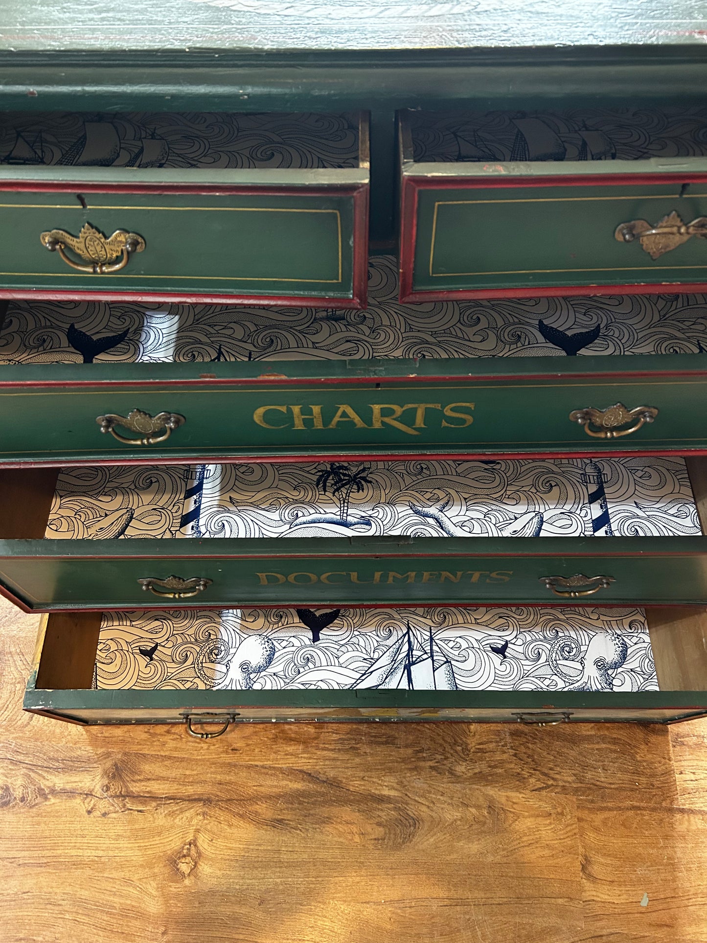 Hand Painted Chest of Drawers circa 1880's