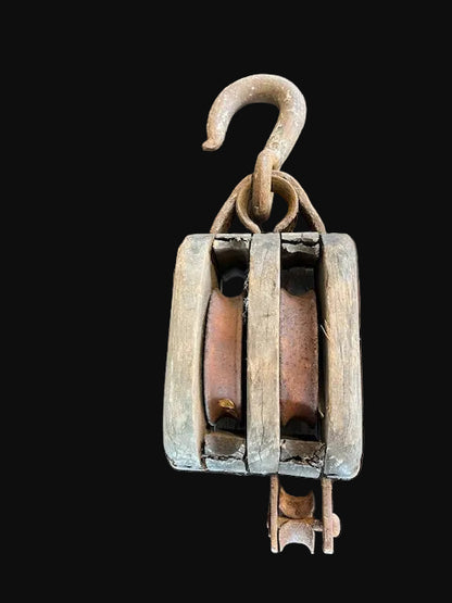 Antique Block, Double Sheave 18" - Annapolis Maritime Antiques
