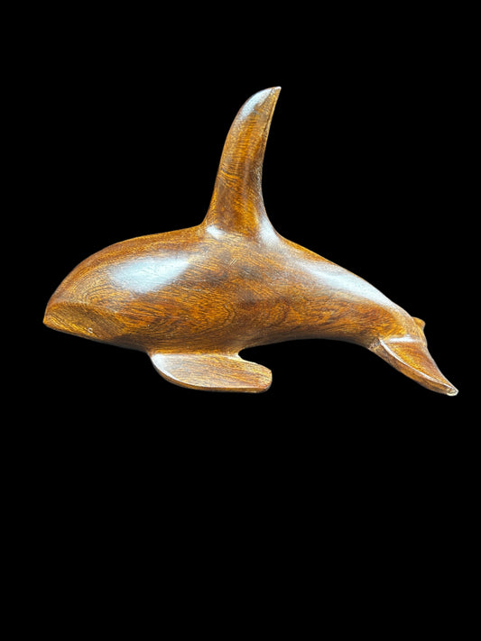 Mahogany Dolphin Figure
