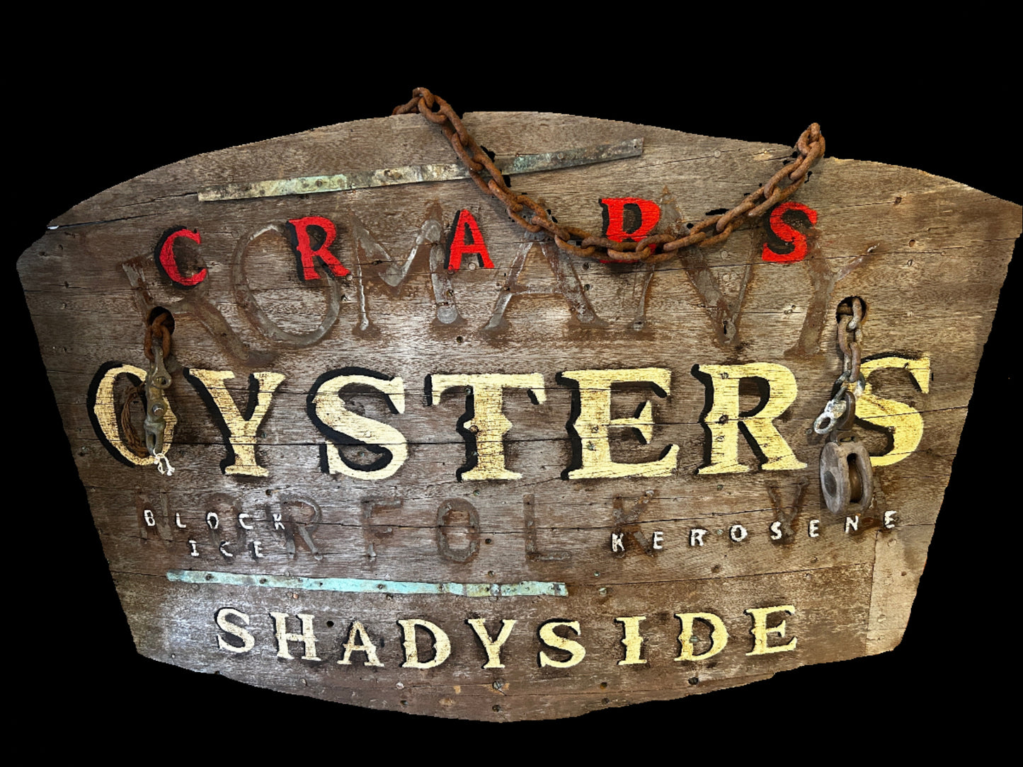 Shady Side Oysters Sign