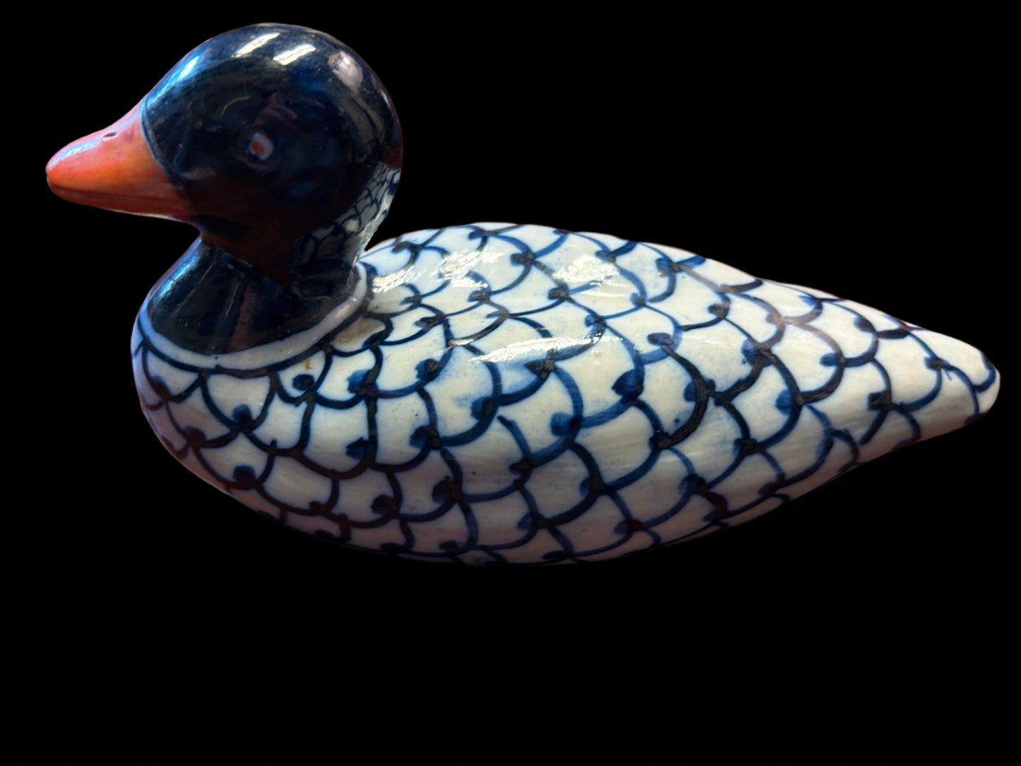 Ceramic Blue and White Duck