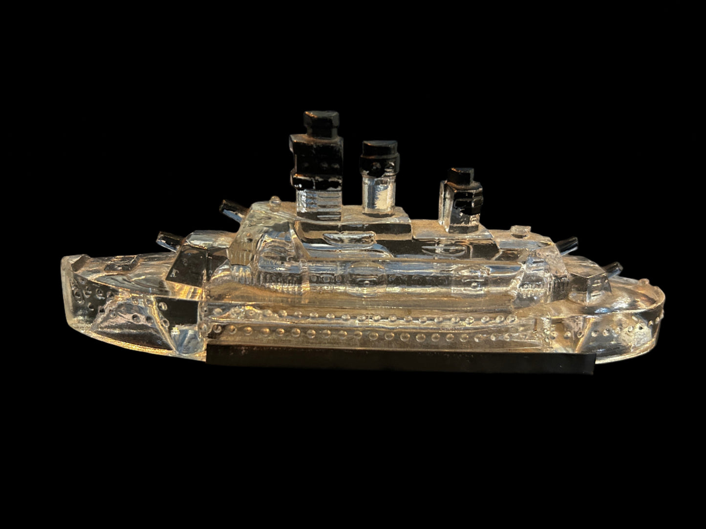 #Glass Model USS Maine, circa early 1900's