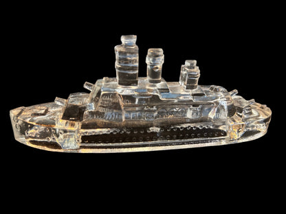 #Glass Model USS Maine, circa early 1900's