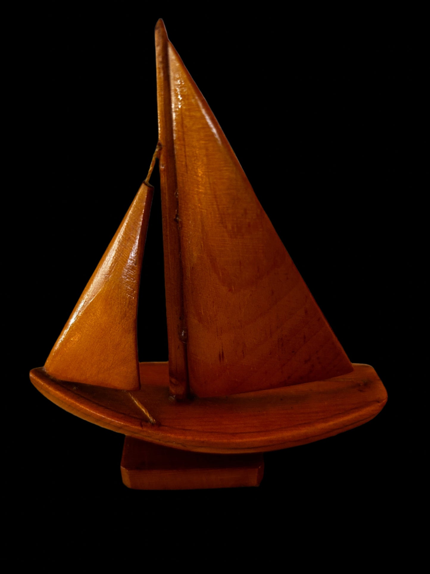 Small Wooden Sailboat (Dark)