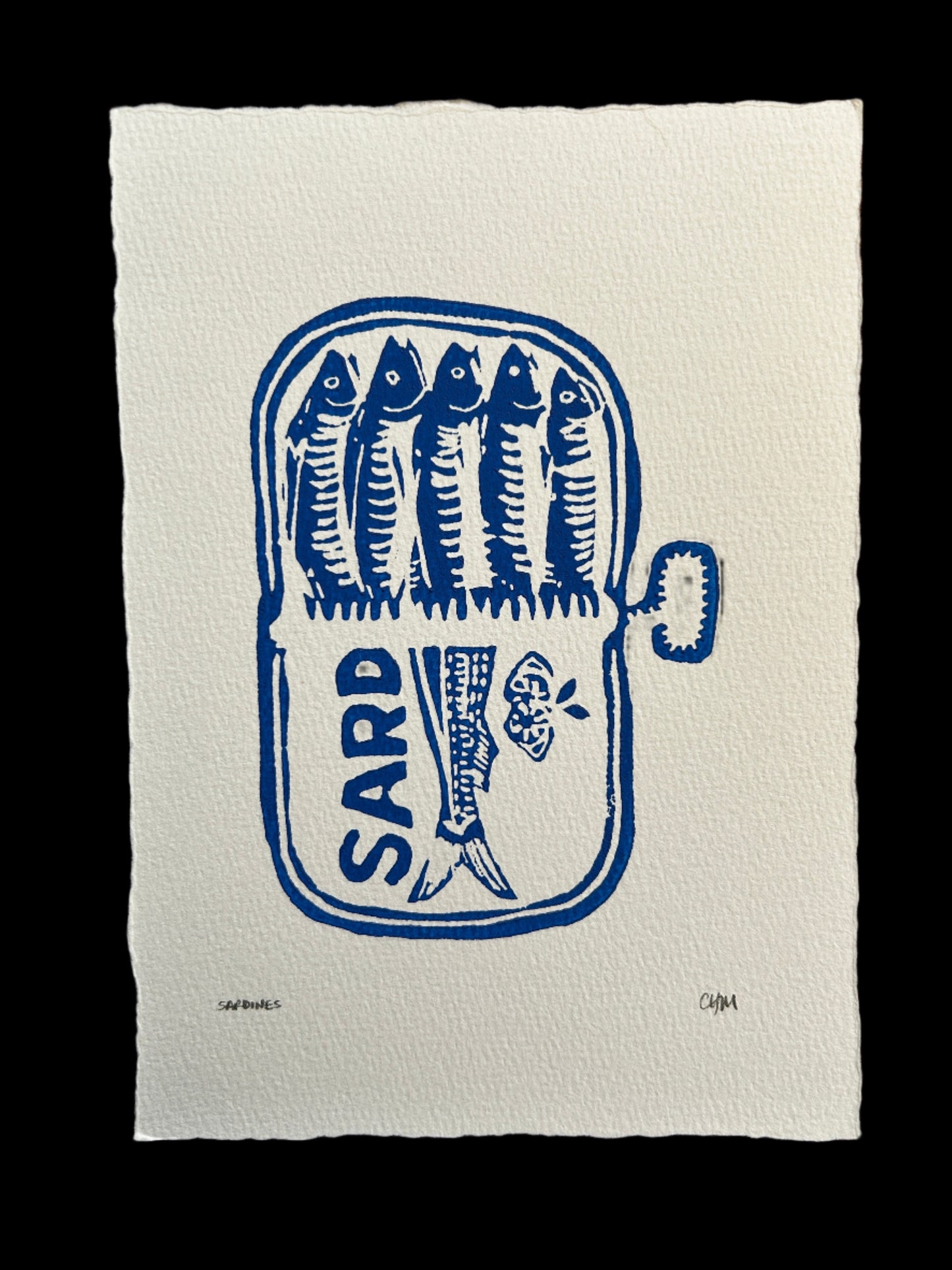 Hand-carved and Printed Linocut