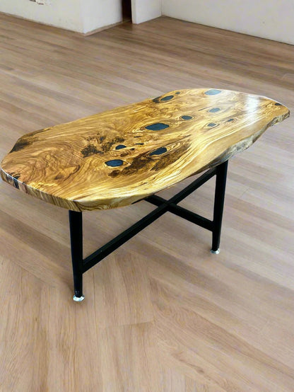 Olive Wood and Epoxy Coffee Table