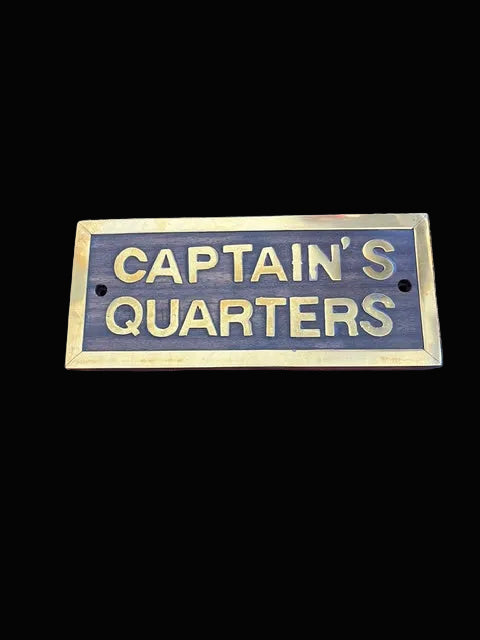Captain's Quarters Plaque - Annapolis Maritime Antiques
