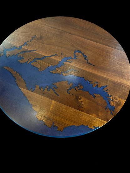 Chesapeake Bay Epoxy Inlay High Top Table