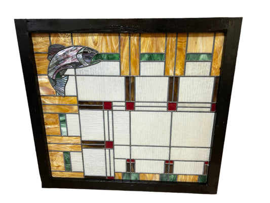 ama/Stained-Glass Panel with Fish (Needs measurements)