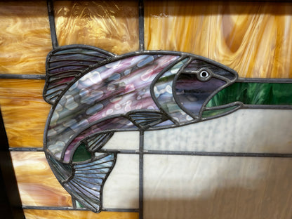 ama/Stained-Glass Panel with Fish (Needs measurements)