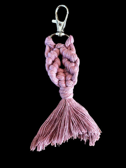 Macrame Mermaid Tail Keychain