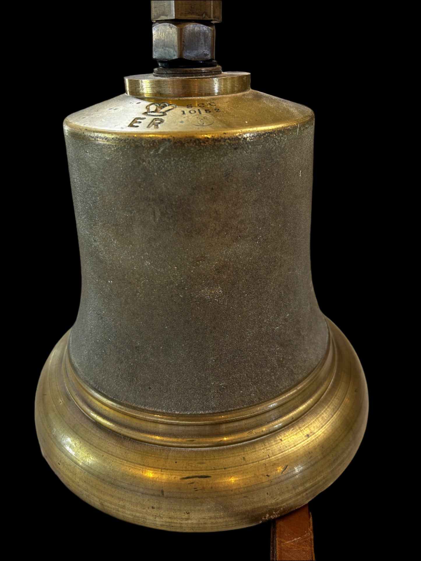 #Brass Ships Bell Marked "ER"