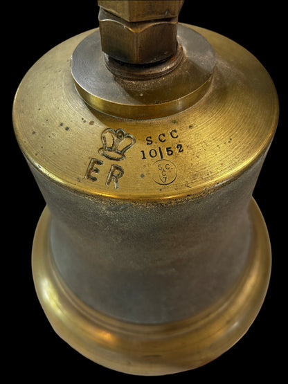 #Brass Ships Bell Marked "ER"