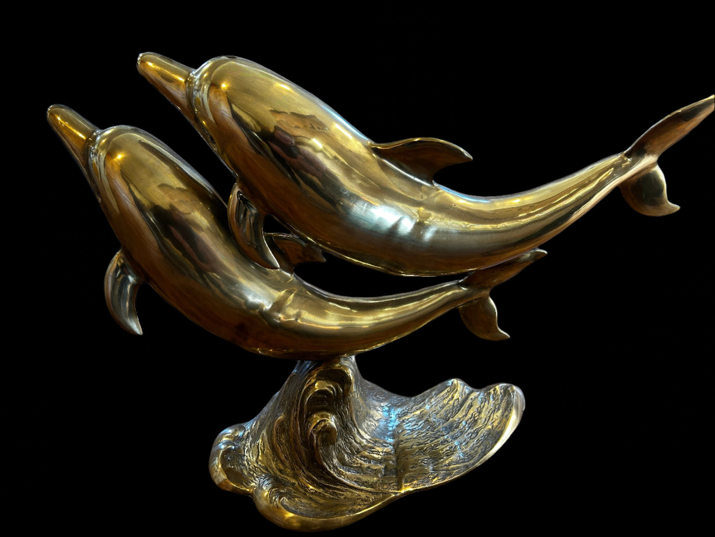 Brass Dolphin Sculpture