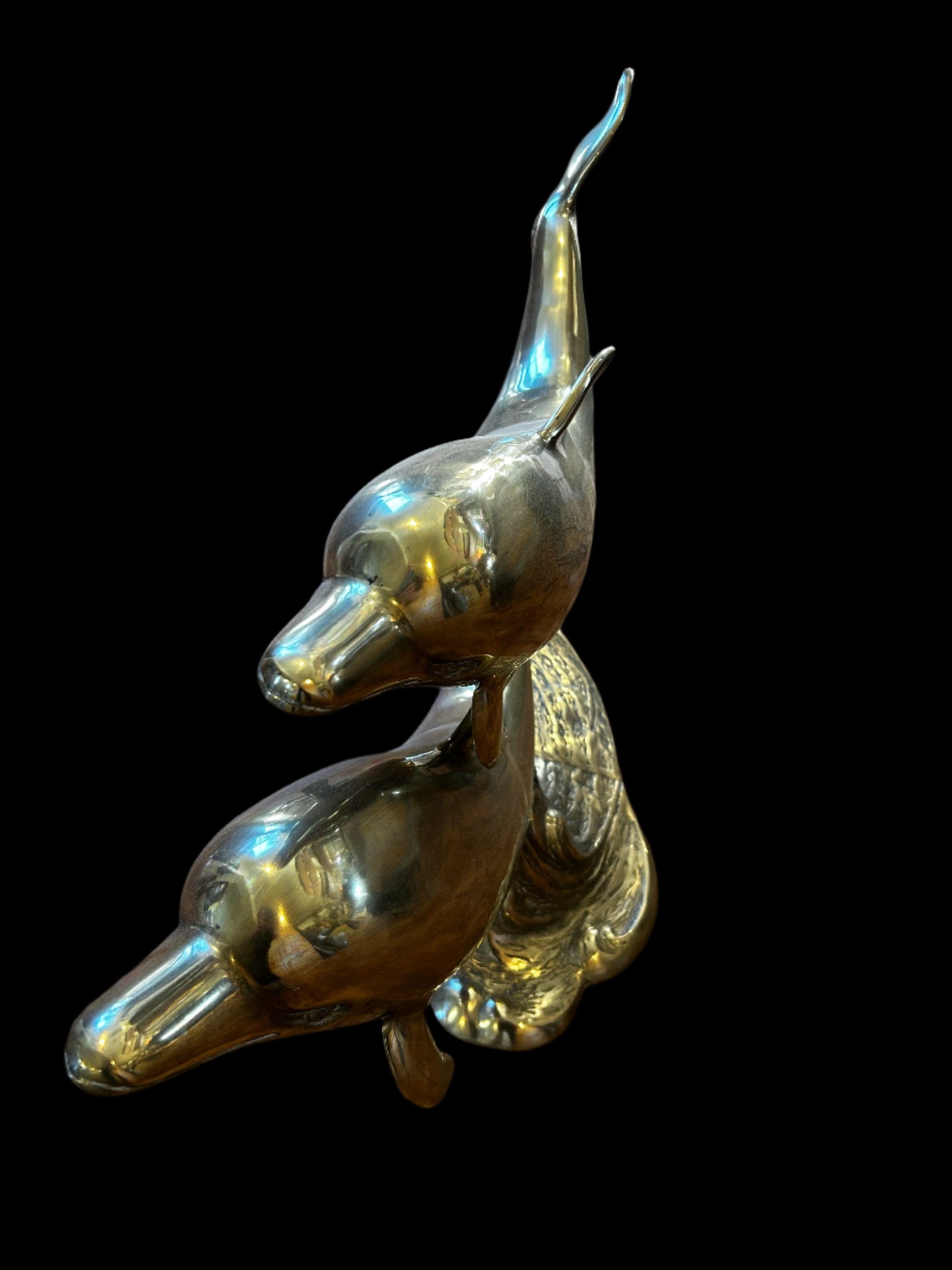 Brass Dolphin Sculpture