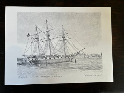 "Frigate Constellation - first ship of the U.S. Navy" by John Moll